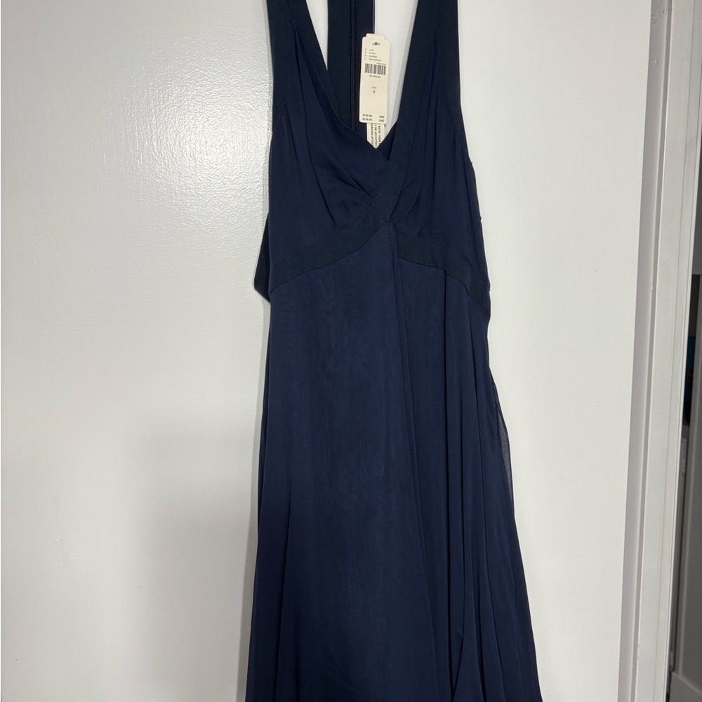 Anthropologie Deep Blue Mini Dress